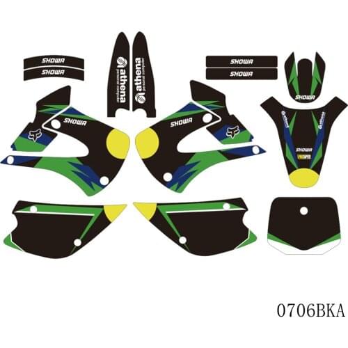 Full Graphics Decals Stickers Motorcycle Background Custom Number Name 3M For KX85 KX100 KX 85 100 1998-2013