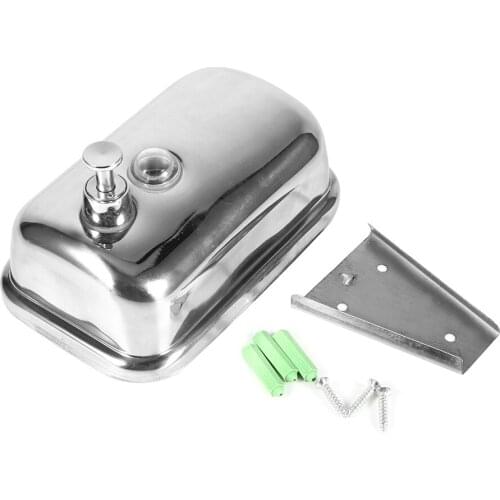 500ML Household Polishing Stainless Steel Wall Mounted Pump Shower Shampoo Box Liquid Soap Lotion Dispenser