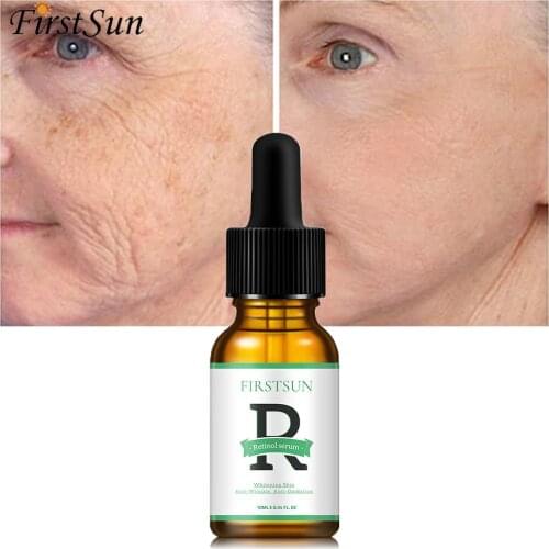 Firstsun Retinol Anti Wrinkle Face Serum Vitamin C Moisturizer Whitening Cream Nourishing Fade Fine Lines Tighten Repair Essence