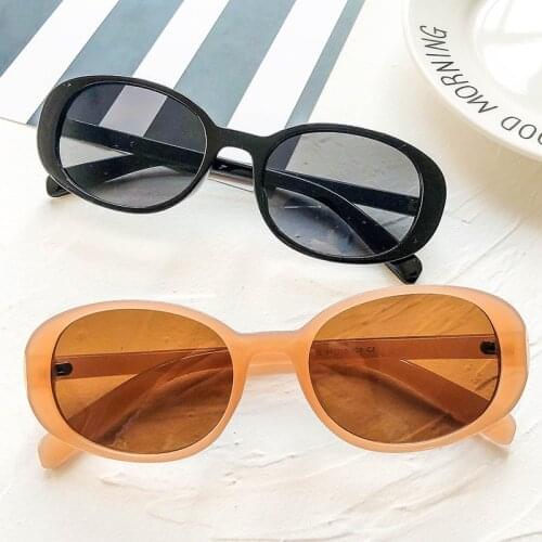 Imwete Oval Sun glasses Eyewear Street Shooting Men Shade Glasses Trend Leisure Women Sunglasses Ladies mirror