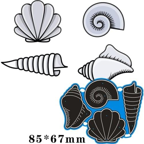 Cutting Dies Four Shells Metal And Stamps Stencil For DIY Scrapbooking Photo Album Embossing Paper Card 85*67mm
