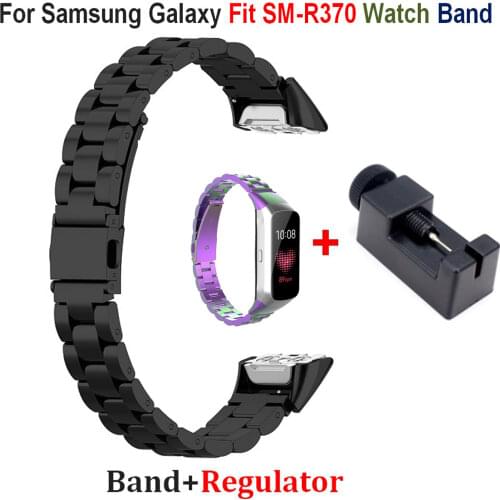 2 In1 Stainless Steel Wristband Strap For Samsung galaxy fit SM-R370 Band Watchband for Samsung galaxy fit Smart Watch Belt
