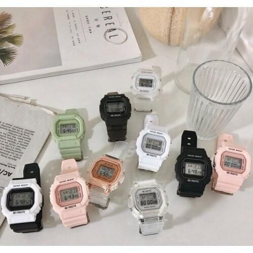 Luxury Men Women waterproof 30m multifunction LED sports military watchUnisex Rectangular relogio masculino relojes