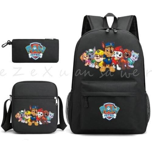 Paw Patrol Backpack Large Capacity Bag Sets Hop Pop Student School Bag Boys/Girls Bags Kids Cartoon Print Backpacks