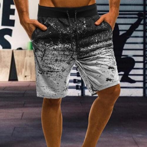 Casual Shorts Men New 2021 Tie-dye Sports Pants Loose Beach Shorts Quick Dry Summer Elastic Waist Comfort Trousers Male Shorts