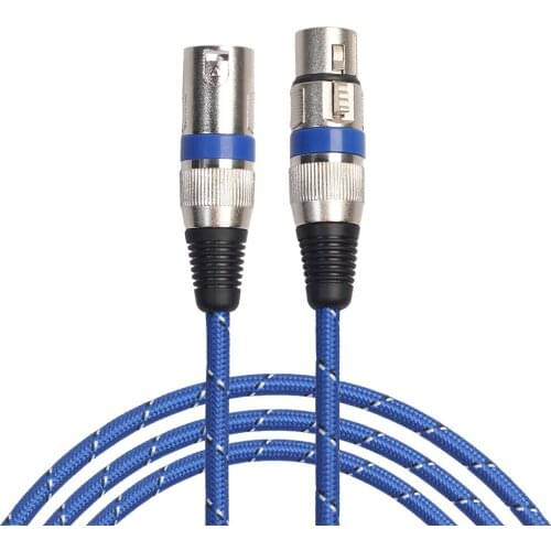 XLR Canon Male-to-female Audio Cable Zinc Alloy Belt Braided Large Three-core Microphone Mixer Adapter Cable Canon Audio Cable