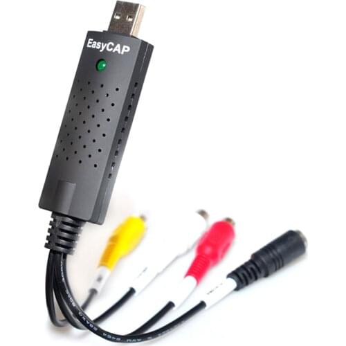 USB2.0 Analog Video audio capture, convert analog video audio (RCA) to digital save in computer windows for Camcorder old DVR