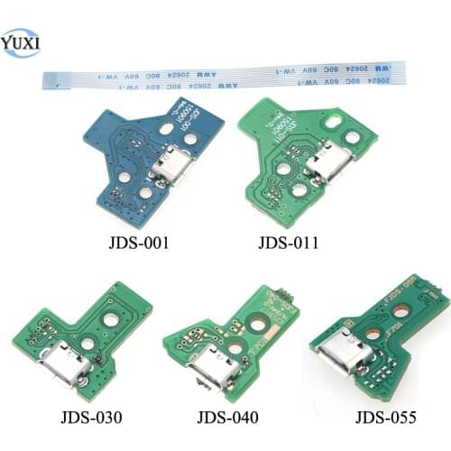 JDS-001 JDS-011 JDS-030 JDS-040 JDS-055 USB Charging Port Socket Charger Board with flex ribbon cable For PS4 Pro controller