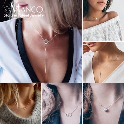 Initial pendant custom name letter stainless steel necklace women statement nameplate layered choker necklace