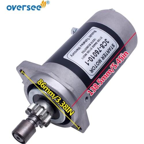 3C8-76010-1 Starter Motor For Suzuki Tohatsu Mercury Outbord Motor 18319 853805T03 31100-94400 31100-96311 3C8-76010