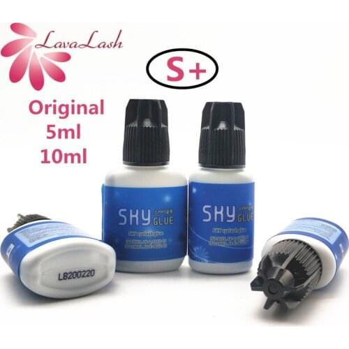 5ml/10ml Free Shipping 5bottles1-2s dry time Korea Original S+ Sky Glue for Eyelash Extensions False eyelash glue Makeup Tools