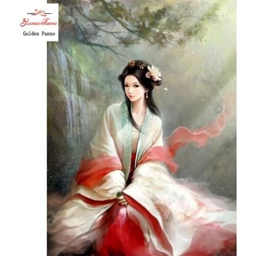 GOLDEN PANNO Diamond Painting Full Square 5D Diy Daimond Embroidery Diamant Mosaic Sale Displasy Broderie Diamant Ancient Beauty