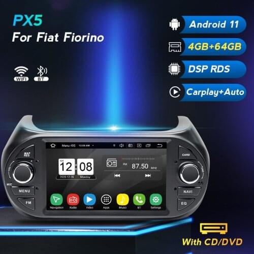 4GB+64GB CAR DVD PLAYER for Deckless FIAT Fiorino IPS HD Screen Navigation Stereo Headunit Tape Recorder wifi dsp carplay wifi