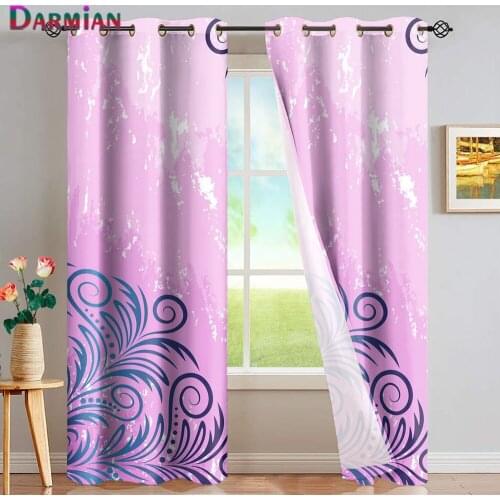 DARMIAN New Vintage Mandala Tribal Retro Print Home Living Room Window Decortion Blackout Grommet Curtain Easy to Install Drapes