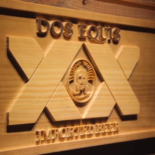 DOS EQUIS Beer 3D Wooden Signs