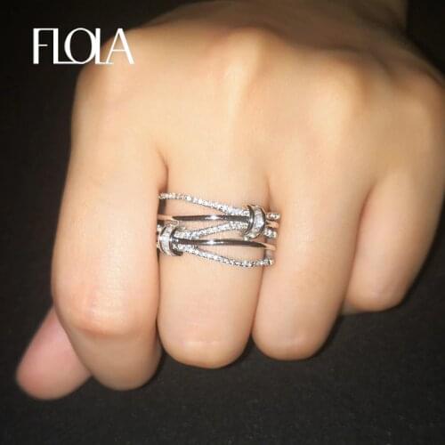 FLOLA Women's Silver Rings