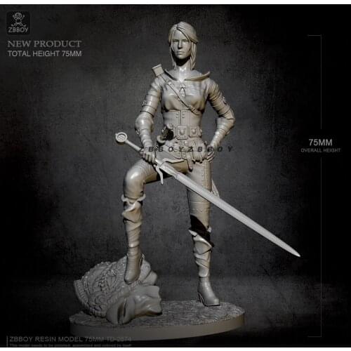 H75mm 1/24 Resin model kits DIY figure self-assembled TD-2574