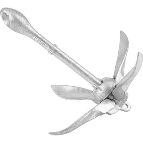 Marine hot dipped galvanized boat fitting folding grapnel anchor 0.7KG/1.5lbs