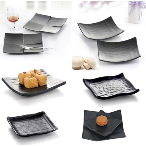 Frost Square Dish Sushi Plate Japanese Dinnerware Snack Plate Originality Cold Dish Plate A5 Melamne Tableware Dinner Plate