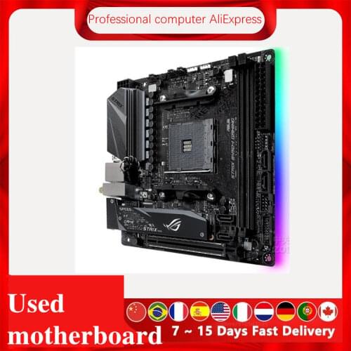 For ASUS ROG STRIX B450-I GAMING ITX Motherboard Socket AM4 DDR4 For AMD B450M B450 Original Desktop Mainboard Used Mainboard