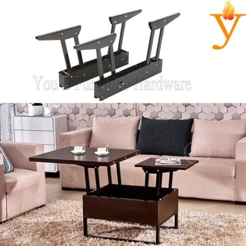 Metal Furniture Hardware Parts Small Size Extendable Life Top Up Coffee Table Mechanism B09