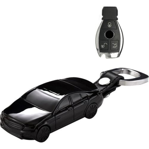 Car Model Car Keychain Car Key Case Cover Fob Suit For Mercedes Benz A B GLC CLA GLA CLS S E C Class W204 W205 W212 Key Case