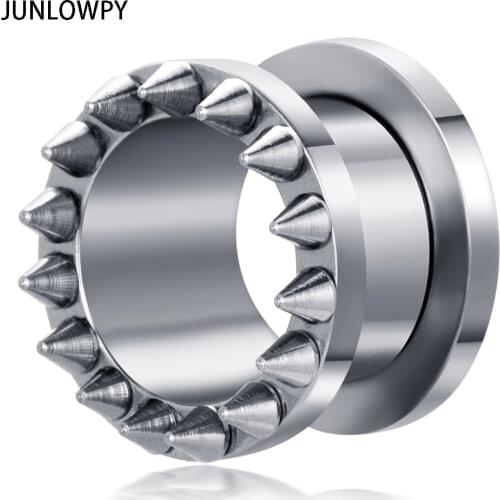 JUNLOWPY Surgical Steel Screw Flesh Tunnels Set Body Piercings Jewelry Ear Expander Plug Tunnel Earring Gauges 80pcs Mix 8 Sizes