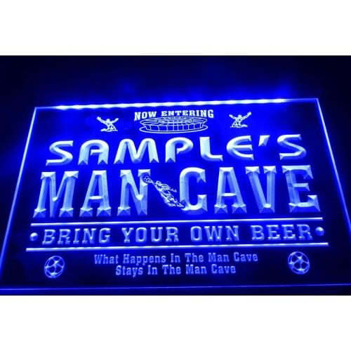 DZ034- Name Personalized Custom Man Cave Soccer Bar Beer Neon Sign hang sign home decor crafts