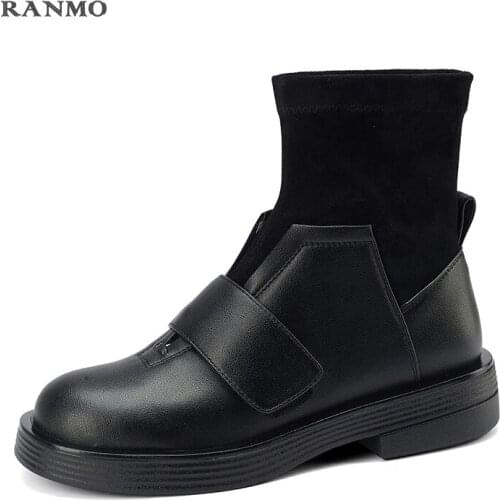 2021 New Autumn and Winter Korean Version of All-match Elastic Boots Short Boots Womens Boots Handmade Boots Comfortable Shoes