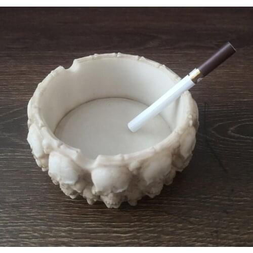 Skull Ashtray Epoxy Resin Mold Storage Box Silicone Mould DIY Crafts Decorations Container Making Tool