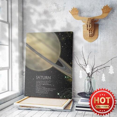 Saturn Expedition Prints Poster, Universe Astronaut Wall Art, Space Saturn Print Art, Galaxy Planet Wall Decor, Home Decoration