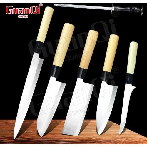Stainless Steel Chef Salmon Knives Japanese Sashimi Knife Shape Slicing Knife Fish Filleting Sashimi Sushi Salmon Knives
