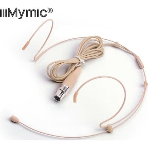 Professional Condenser Headworn Headset Microphone with 3 Pin XLR TA3F Connector for AKG Samson Wireless Body-Pack Transmitter