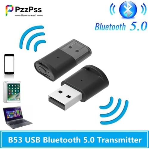 PzzPss B53 USB Bluetooth 5.0 Transmitter Audio Adapter for PC Computer PS4 Pro Nintendo Switch Bluetooth Adapter