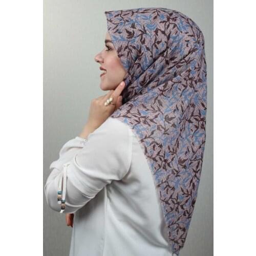 JAWEL PATTERNED LINEN FLAMLI SCARF-DESEN-36-RENK-07