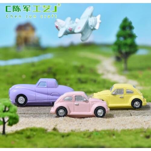 Vehicle Series Miniature Model Resin Cabochons Motorcycle Antique Car Truck Beetle Plane Bus Home Decoration Accessories Modern