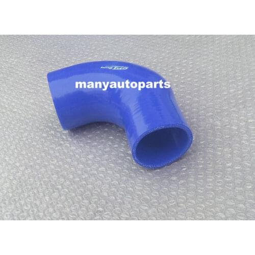 Silicone 90 Degree Reducer Elbow Hose Tube Pipe 70mm - 76mm 2.75"- 3" Blue