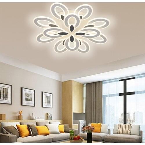 Modern LED light intelligent remote control ceiling light petal dimming light bedroom villa restaurant hotel lobby shopping mall