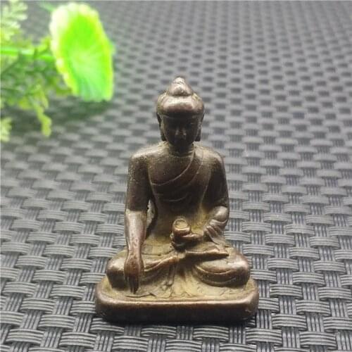 Pure Copper Buddha Statue Sakyamuni Solid Copper Buddha Ornament Buddha Copper Home Decoration
