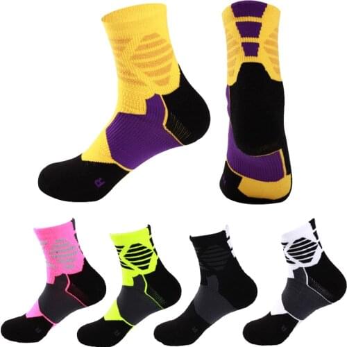 Super Elite Men Sports Socks Cycling Basketball Running Sport Sock Summer Hiking Tennis Ski Man Women Bicycle Slip Socks