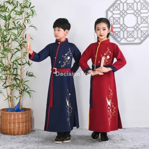 2021 kids traditional chinese clothing baby girls ancient costumes folk dance hanfu dress stage performance fairy party dress