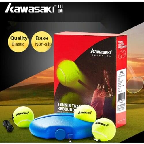 Kawasaki Tennis Training High Elasticity Resistance Aids Base With Elastic Rope Ball for Single Beginner Fitness Exercises