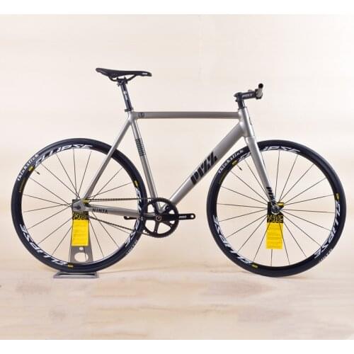 PIZZ NINJA Fixed Gear BIKE 50CM 52CM 54cm 56CM Single Speed Bike Aluminium Alloy Frame Carbon Fork 700C Racing Wheel V brake