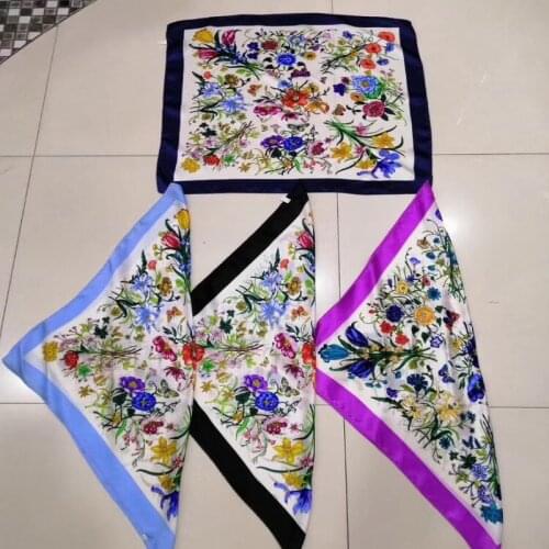 Girls womens 53cm SQUARE 100% Real pure SILK SCARF Silk Satin Neckerchiefs factory sale MIXED 20 pcs/lot #4117