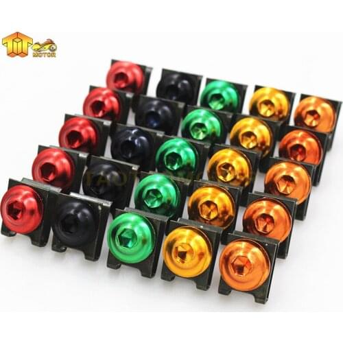 10pcs Motorcycle CNC Aluminium M6 6MM Body Fairing Bolts Fastener Clips Screw Sportbike Set for Kawasaki Yamaha Honda Ducati