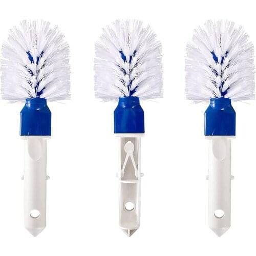 3Pcs Swimming Pool Corner Brush- Pool Step Cleaning Round Brushes for Above-Ground and In-Ground Pool Hot Tub Spa