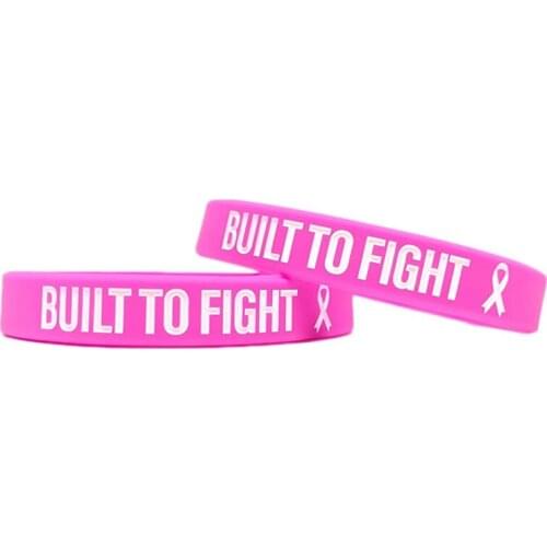 300pcs Motivational BUILT TO FIGHT Silicone Bracelets Rubber Wristbands Free Shipping by DHL