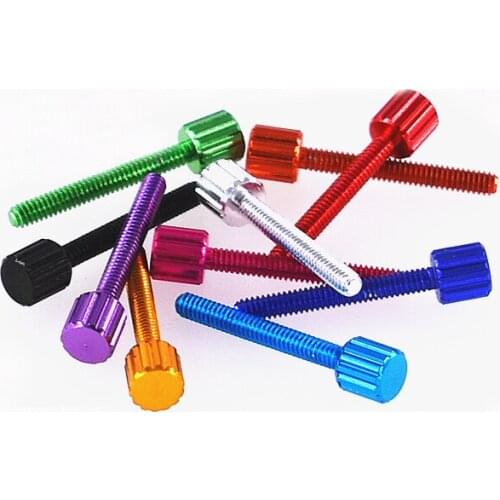 4Pcs M2 Aluminum alloy Screws Drone Color Decorative Computer Case DIY Hand Twist Knurling Thumb Screw Multicolor Bolts 4mm-20mm