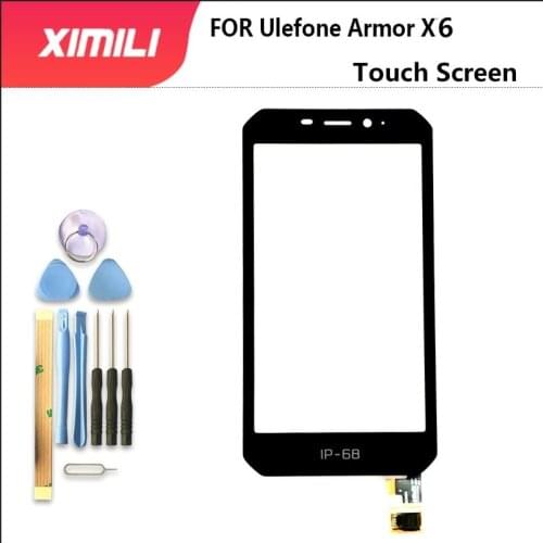 5.0" Outer Glass For Ulefone Armor X6 Touch Screen Panel 100% Original Tested Digitizer Sensor Glass Panel Replacement+Tools 3M