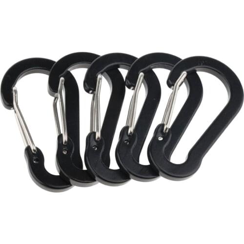 5pcs Keychain Ring Buckle Hook Outdoor Clip Flashlight Flask Bottle Hook